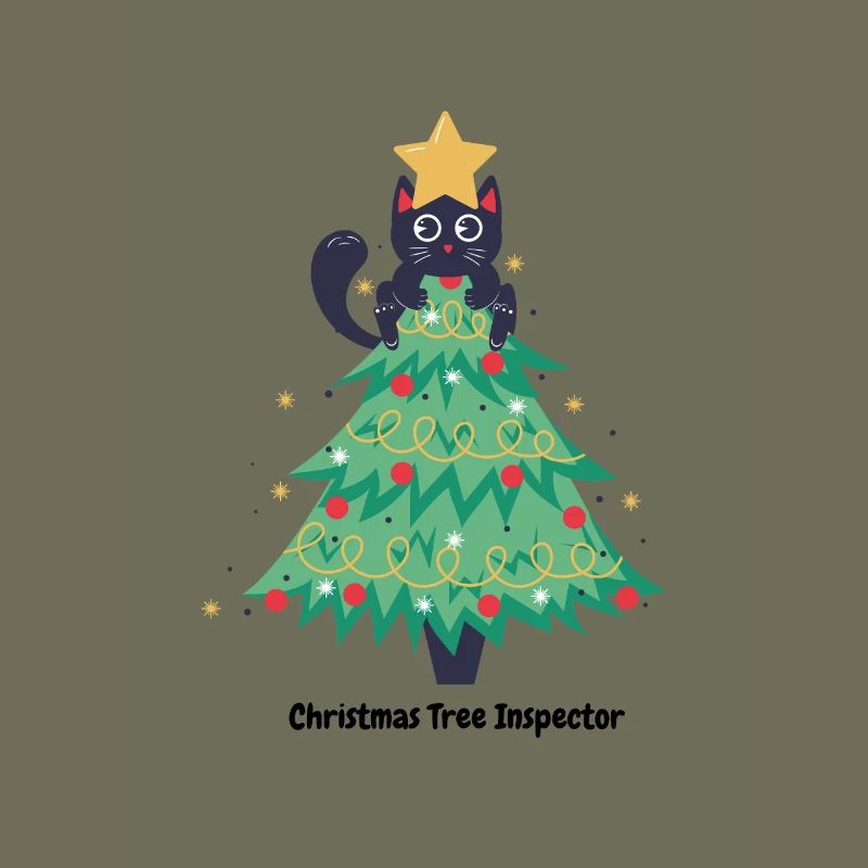 Katzen-Weihnachtspullover im Baum