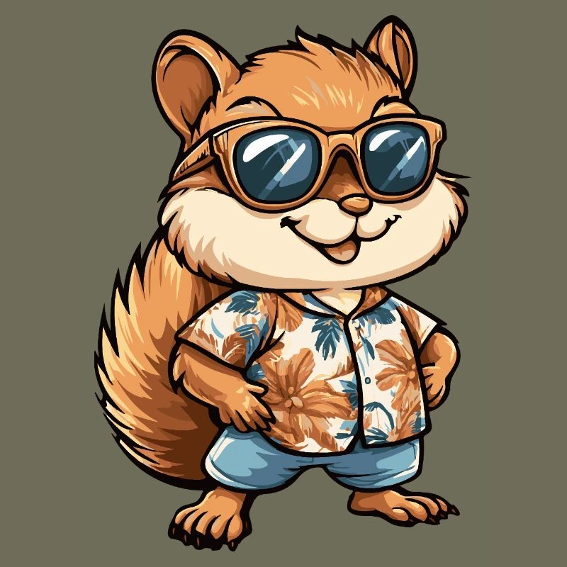Eichhörnchen Comic Urlaub