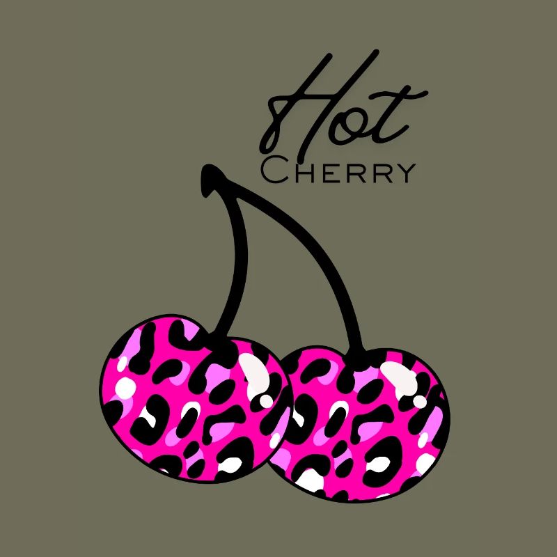 Pink leopard pattern cherry