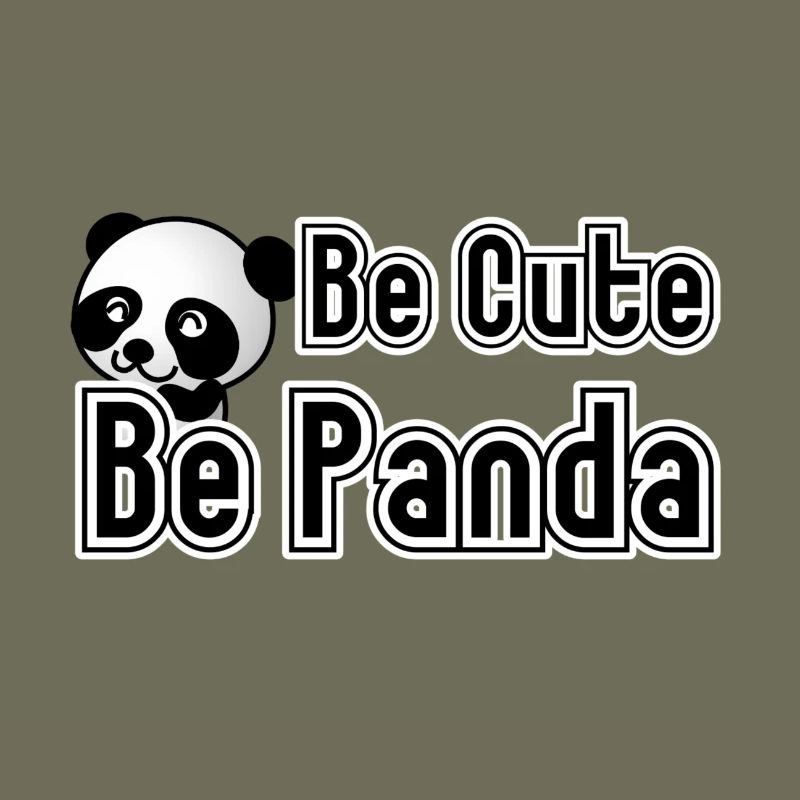 Be Panda, Pandabär, Tier, Fun, Geschenk, Spruch