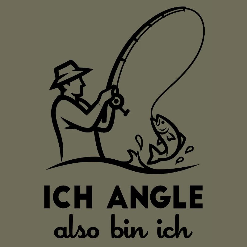 Ich angle also bin ich Lustiger Angler Spruch