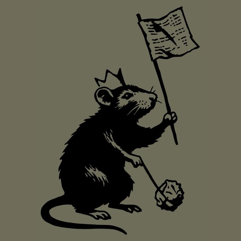 Rat with flag
