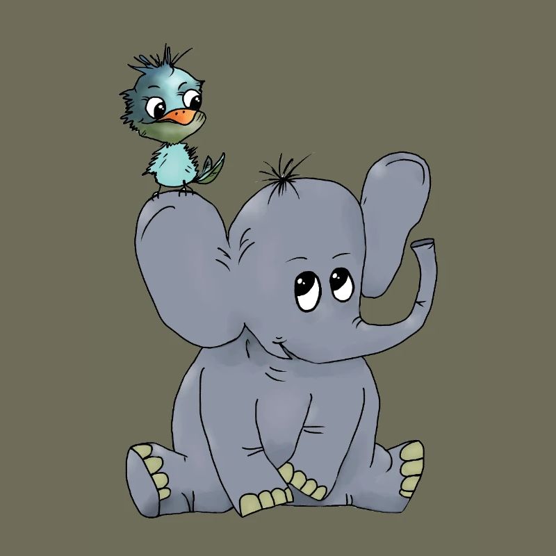 Elefant_mit_Vogel