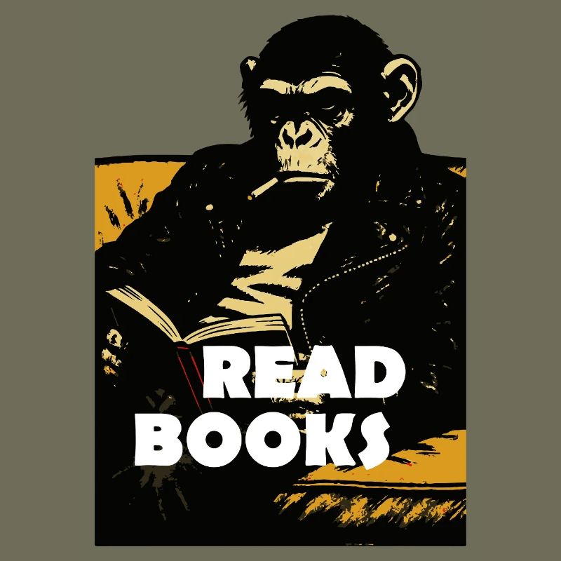 Chimp liest Bücher