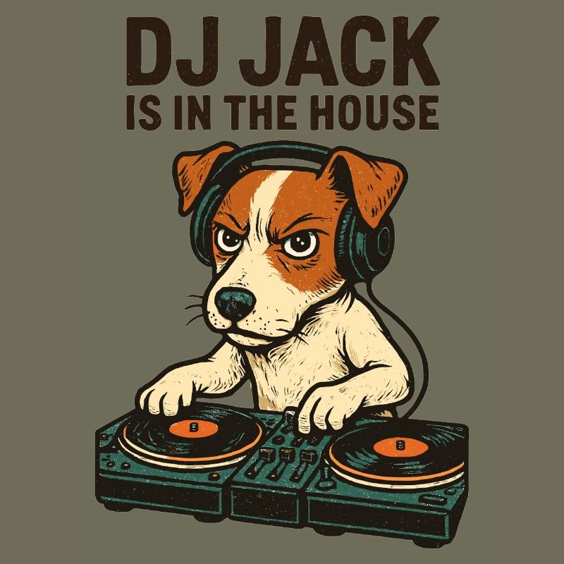 Jack Russell Terrier DJ Turntables Techno Geschenk
