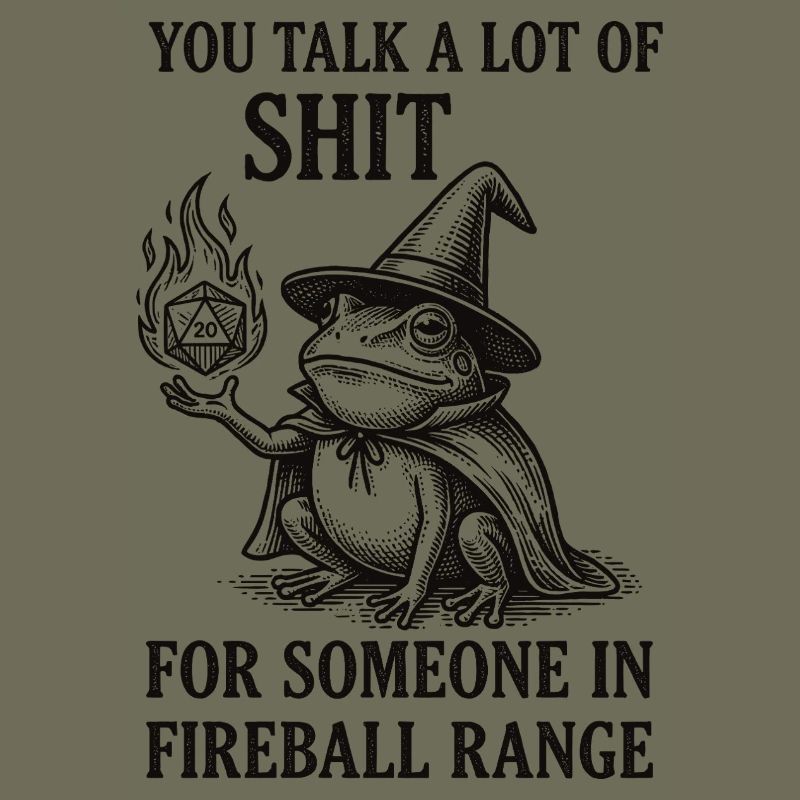 Fireball Range – RPG Magicien Grenouille Drôle