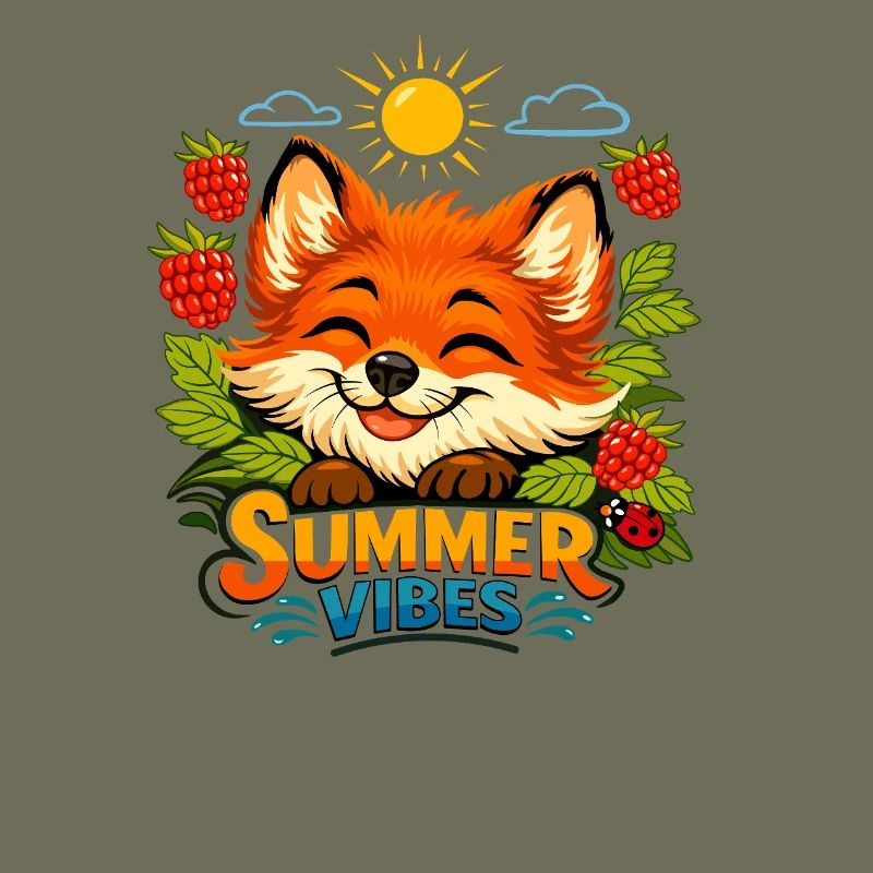Summer print with a fox