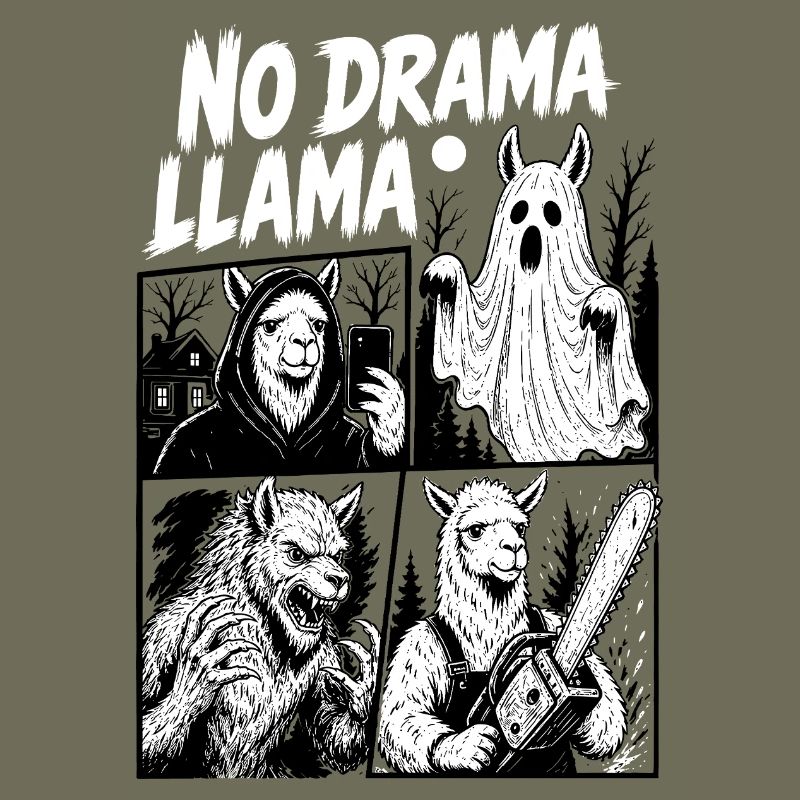 Sans drame Llama Horror Comic