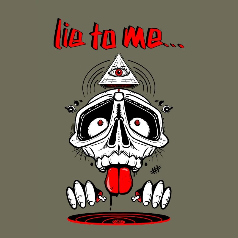 Mysterious skull with triangle