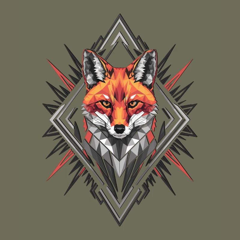 Geometric Fox Artwork