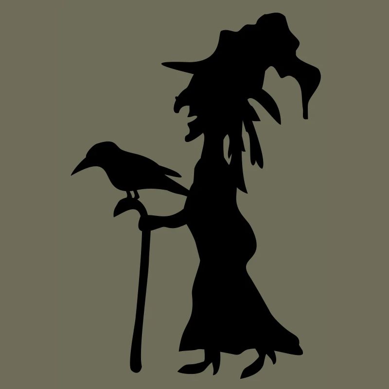 Abstract Witches Silhouette