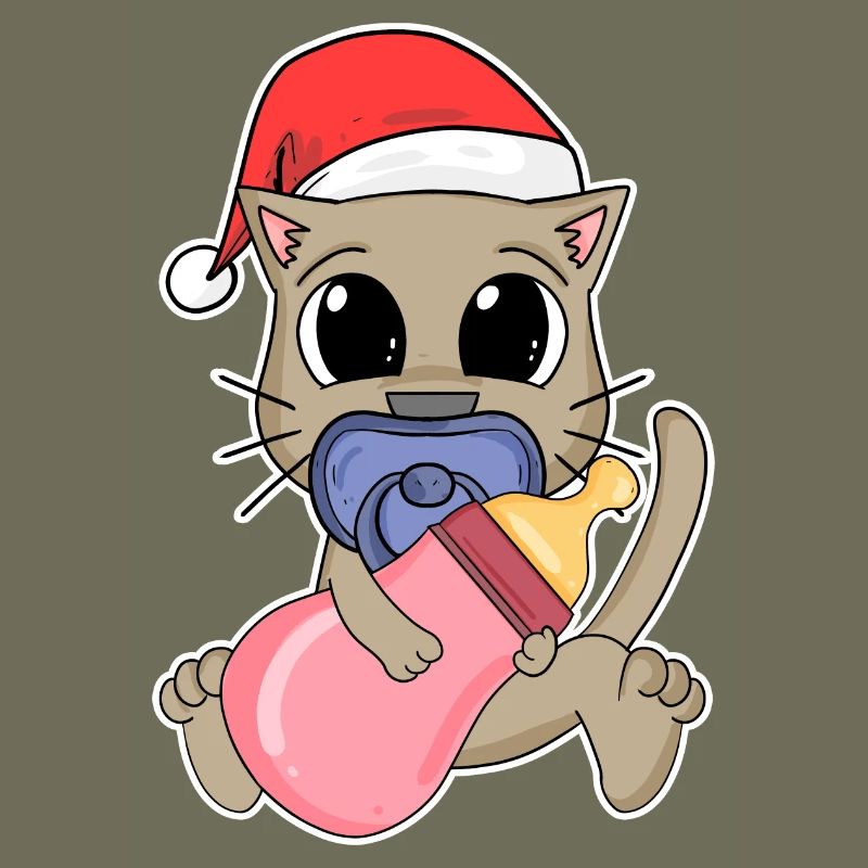 Chat Bébé Noël