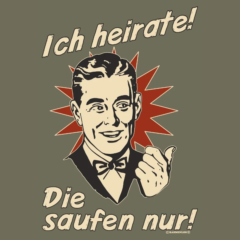 Retro-Eheversprechen mit Trinkmotiv