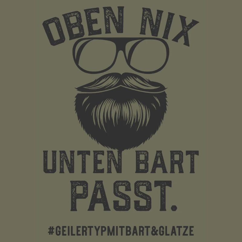 Geiler Typ Mit Bart Und Glatze Bartträger Vollbart
