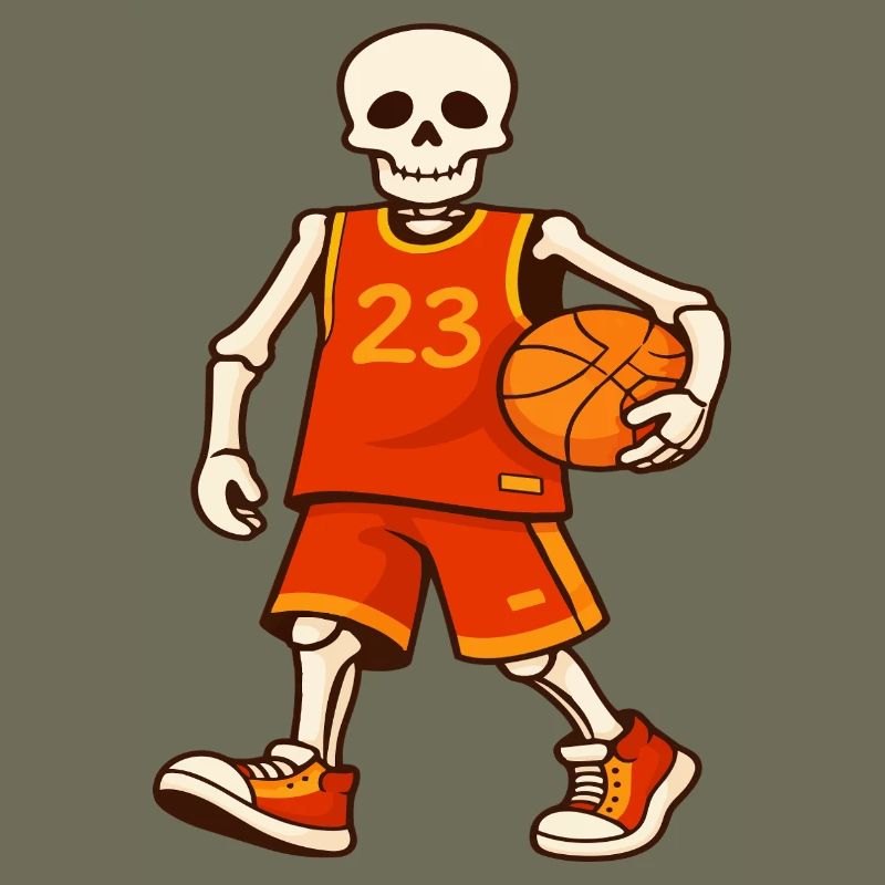 Skeleton Hoops 23 Trikot