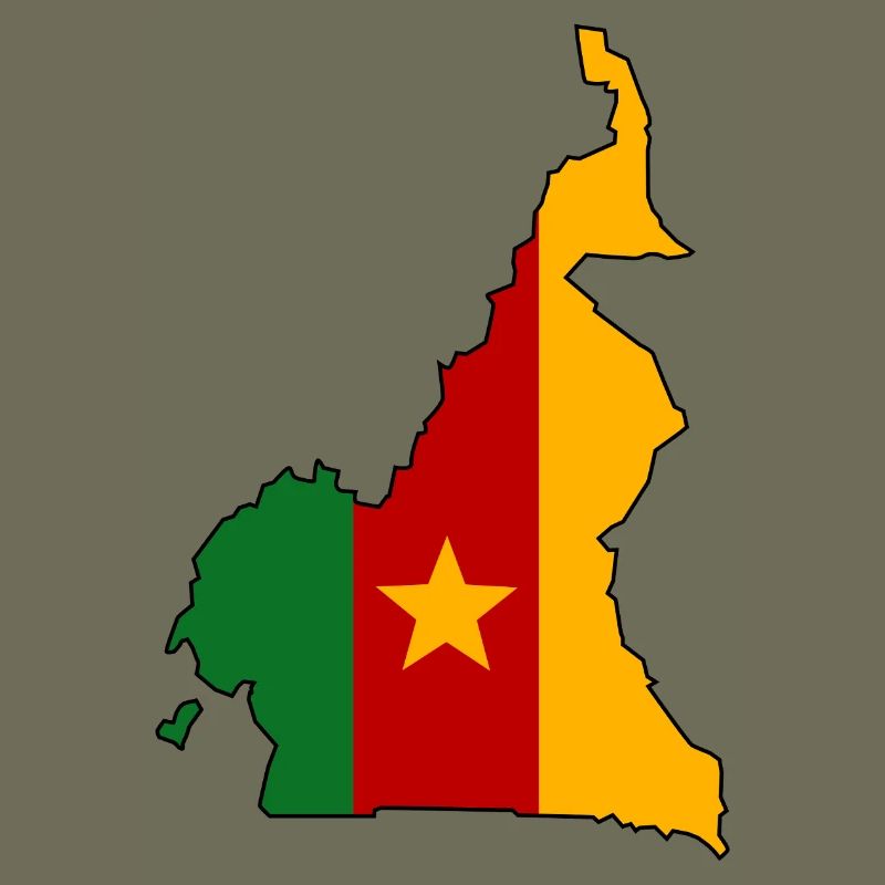 Cameroon Flag Map