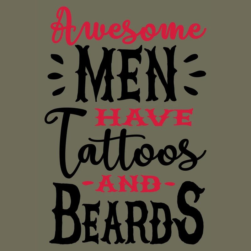 Awesome men have tattoos and beards 2clr