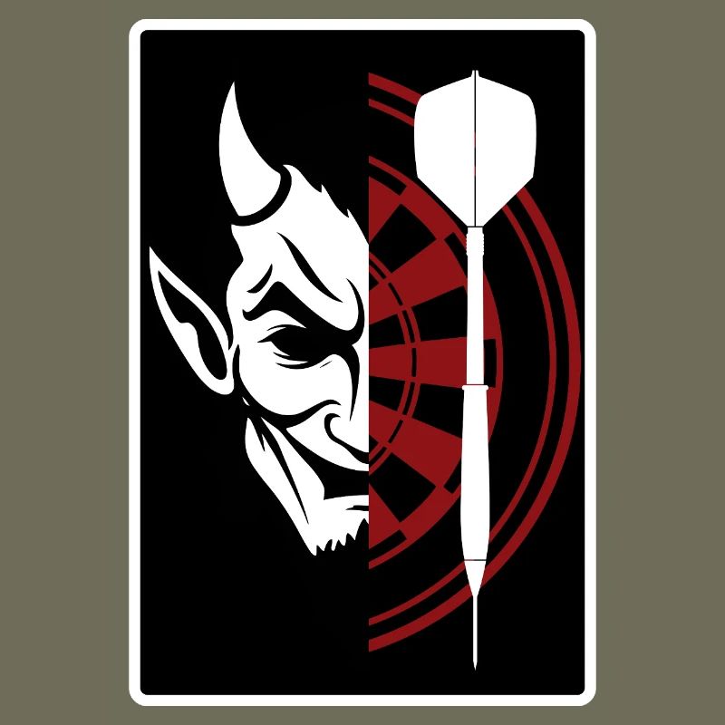 Darts, Bullseye, Dartboard and devil.