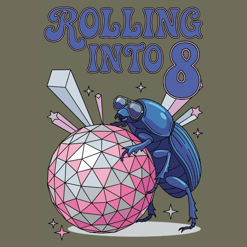 Rolling Into 8 Disco-Mistkäfer