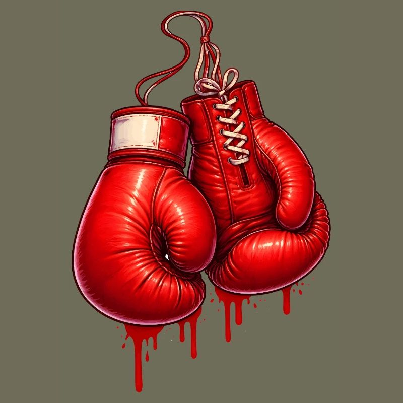 Rote Boxhandschuhe im Graffiti Stil 