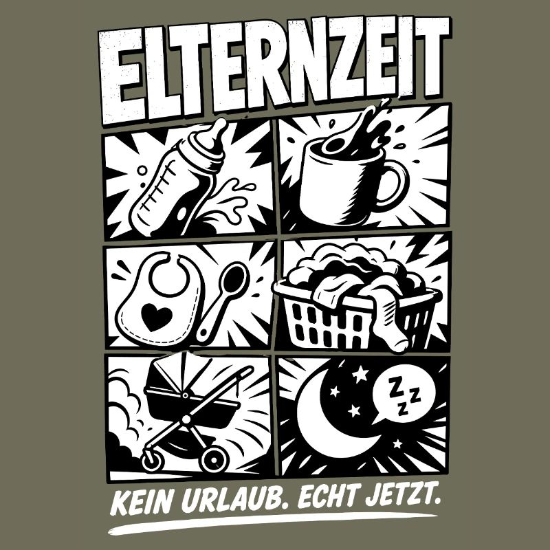 Elternzeit Comic Symbole