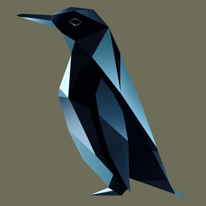 Mignon pingouin Low Poly Design