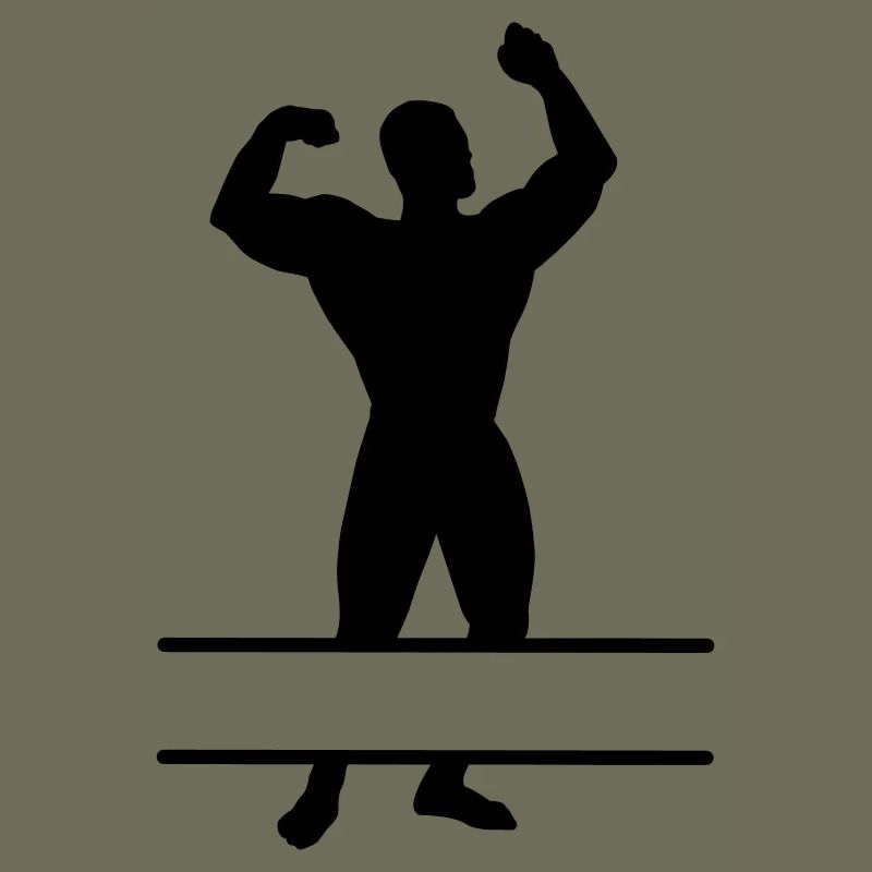 Bodybuilder with text space