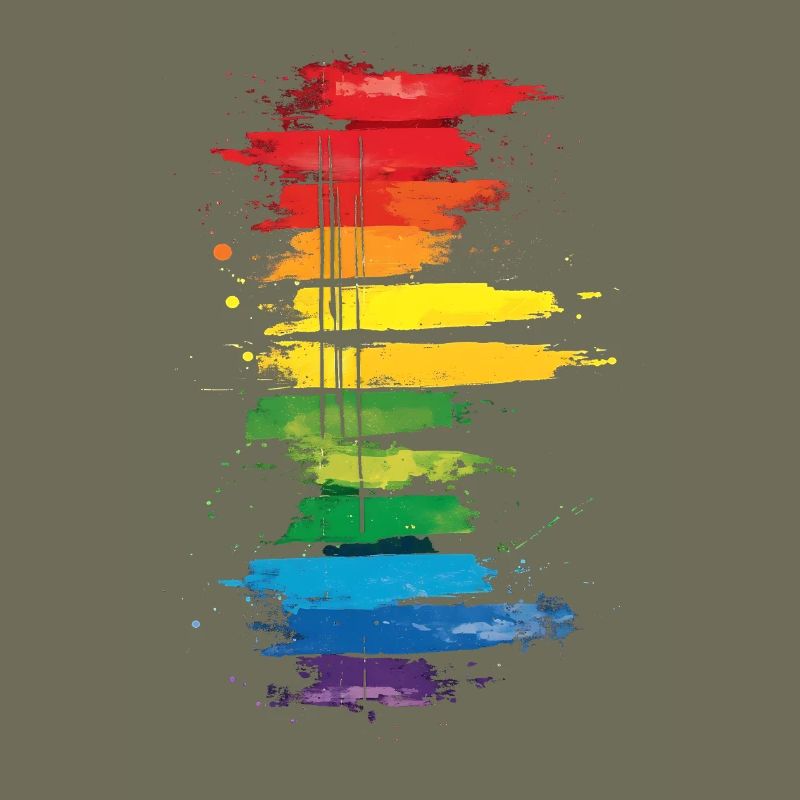 Subtil et cool Dripping Pride drapeau arc en ciel Design