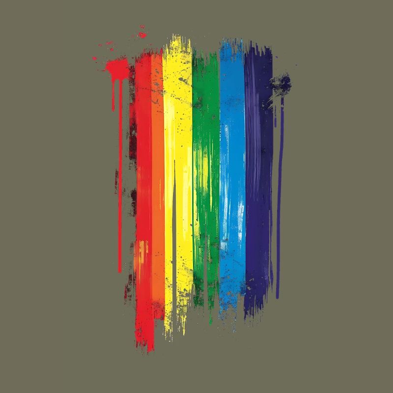 Subtle and Cool Dripping Pride Flag Rainbow Design