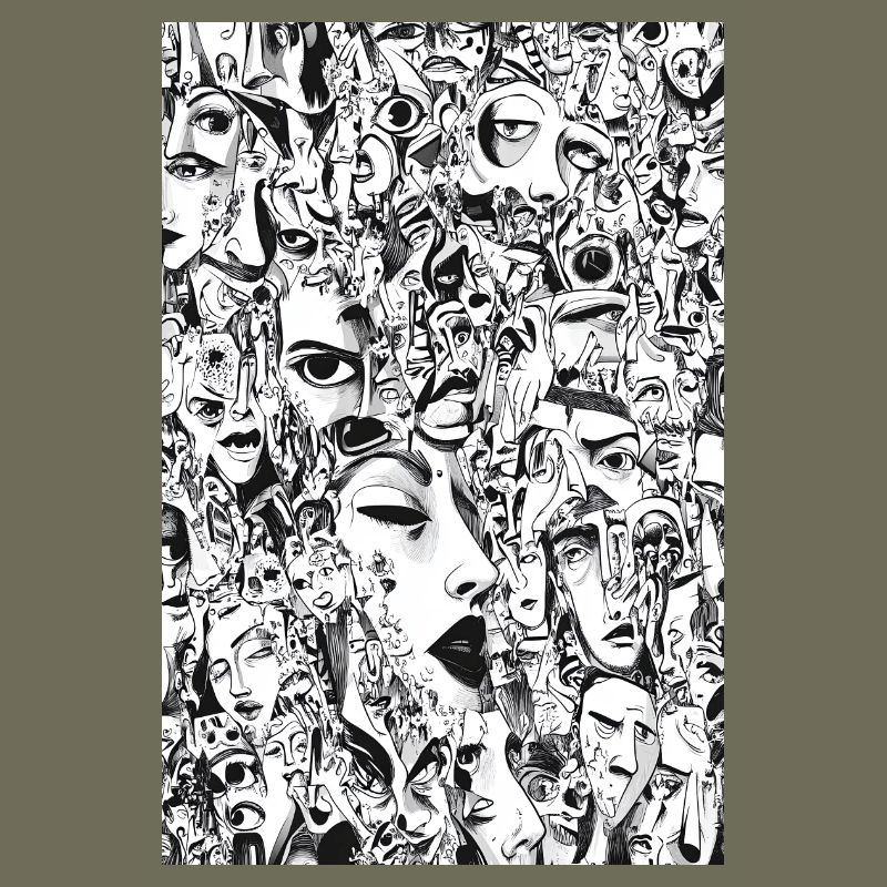 Masken-Mosaik: Gesichtskarussell