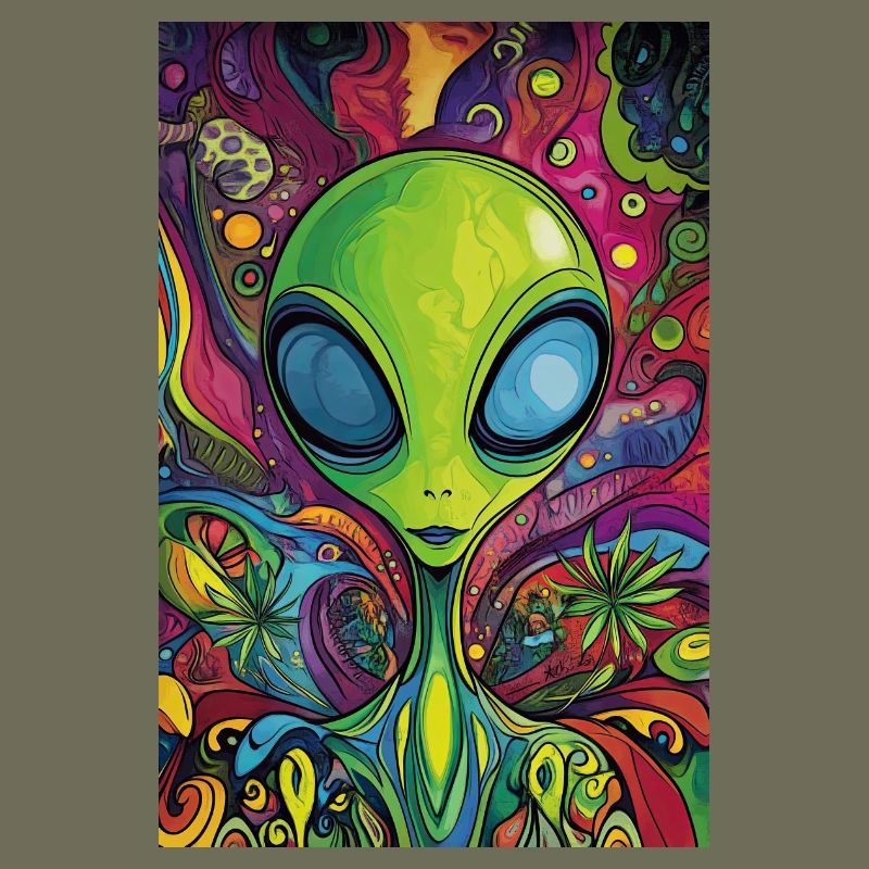 Psychedelischer Alien Neonrausch
