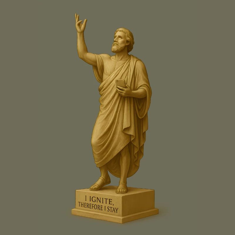 Sculpture religieuse avec message