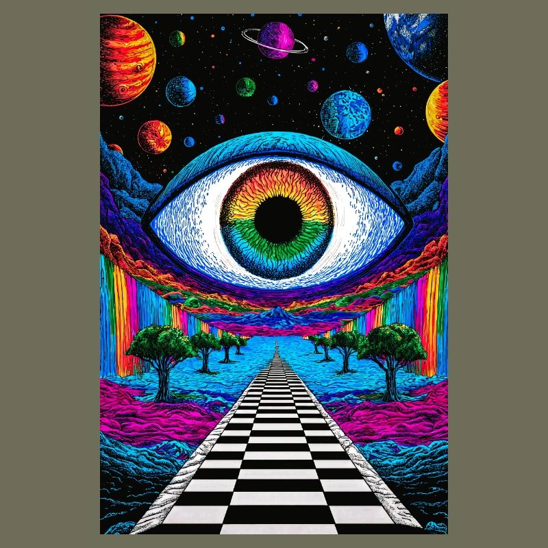 Psychedelic Cosmic Eye on Astral Path