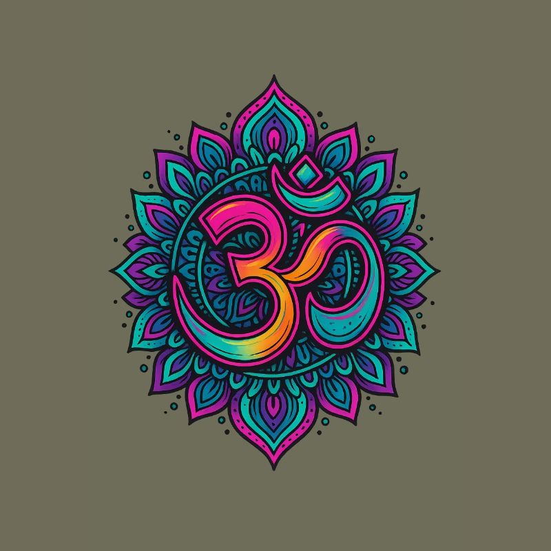 Psychedelic Om Goa Mandala