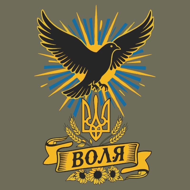 Corbeau de la liberté avec trident