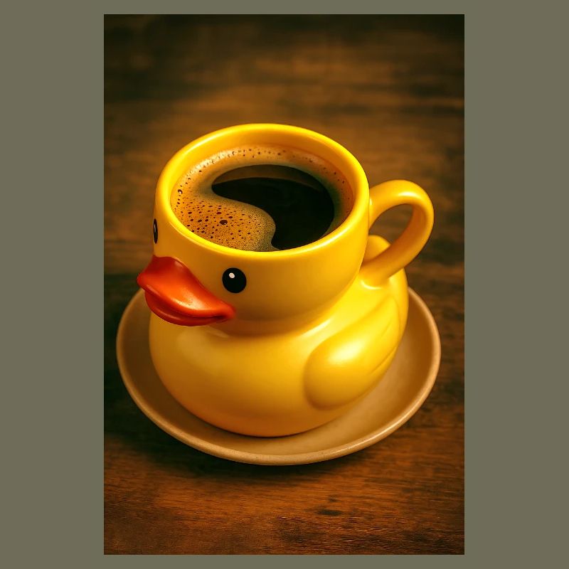 Badeente als Kaffeetasse