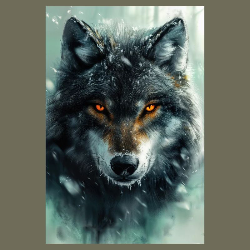 Illustration eines Wolfes