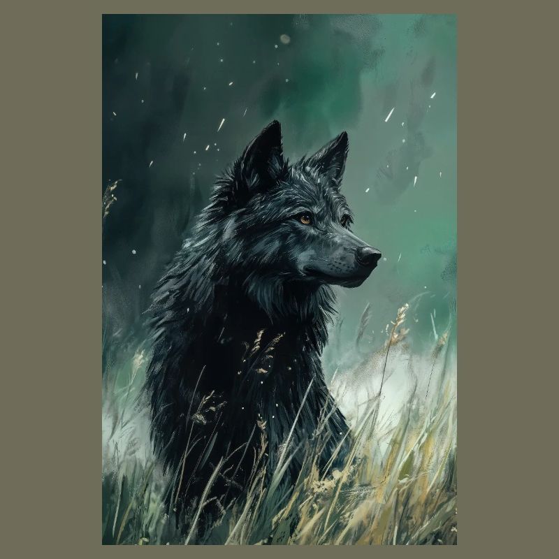 Illustration eines Wolfes