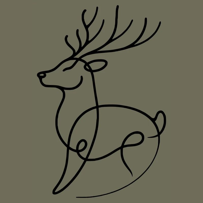 Hirsch – Modernes Linien-Design