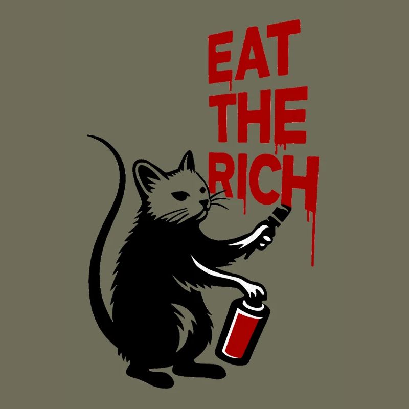 Protest Cat Graffiti Print