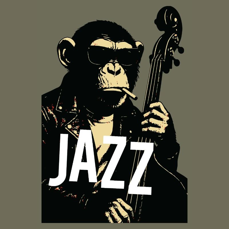 Jazz Monkey Noir Tee