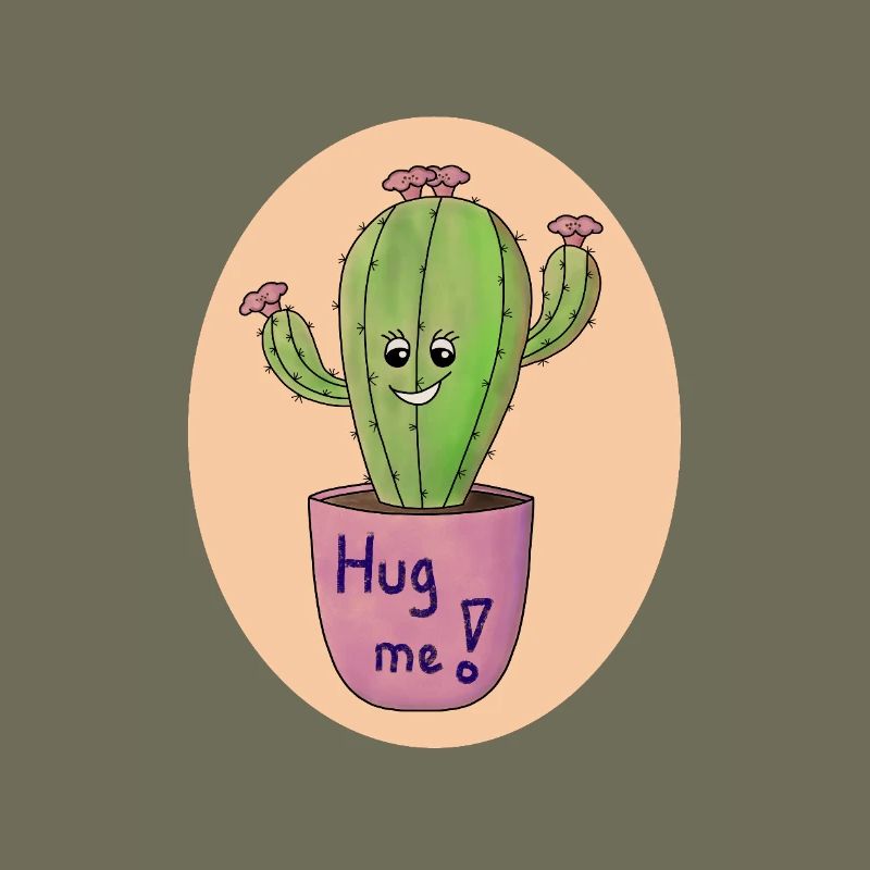 Cactus Hug Art Print