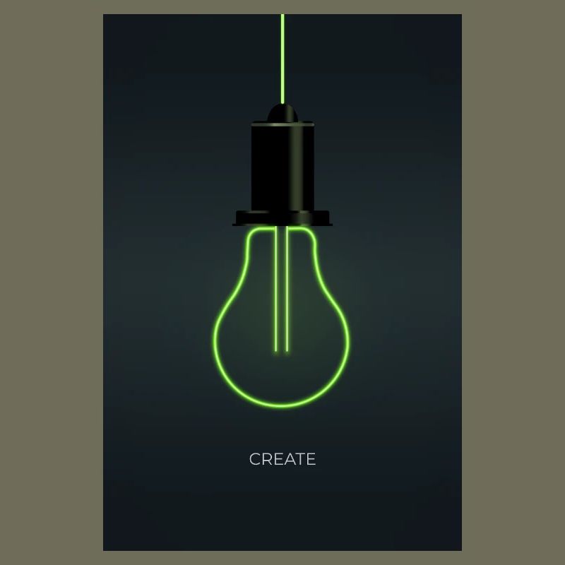 Create – Ampoule néon pour esprits créatifs