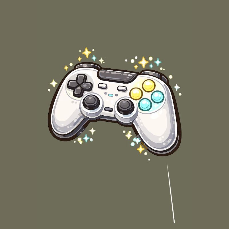 Leuchtender Spielecontroller mit Sternenstaub