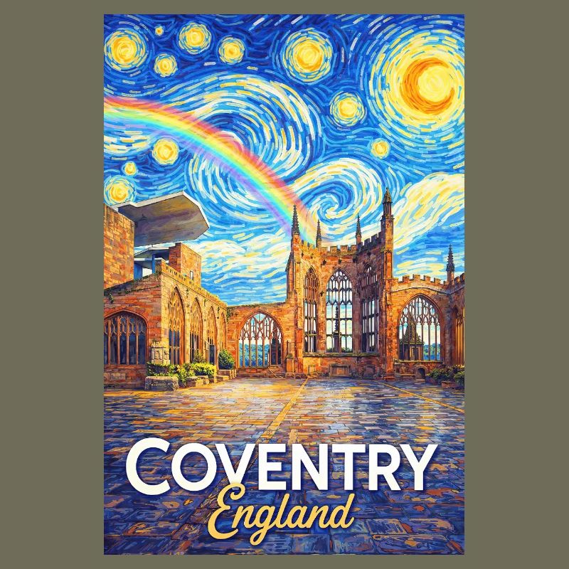 Coventry England Skyline Starfall