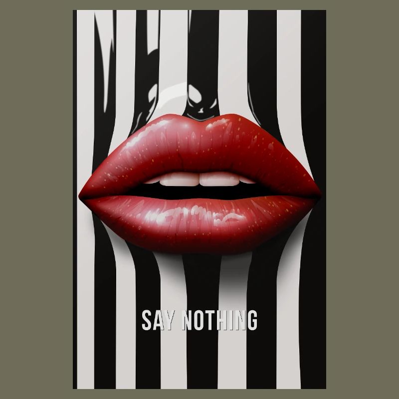 Statement Statement Design de lèvres Say Nothing