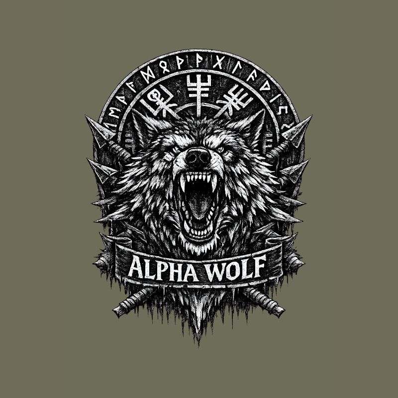 Alpha Wolf Runic Crest