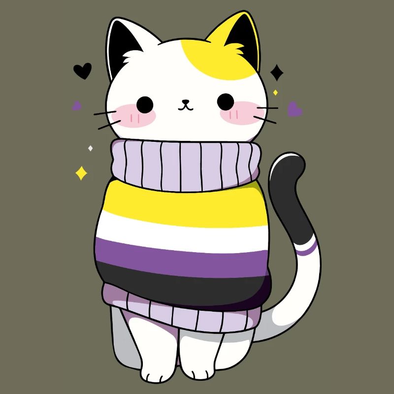 Nonbinary Cat CSD queer pride month LGBT queer