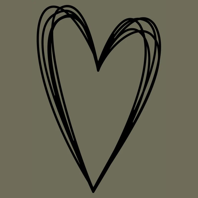 Heart scribble doodle scribble icon love