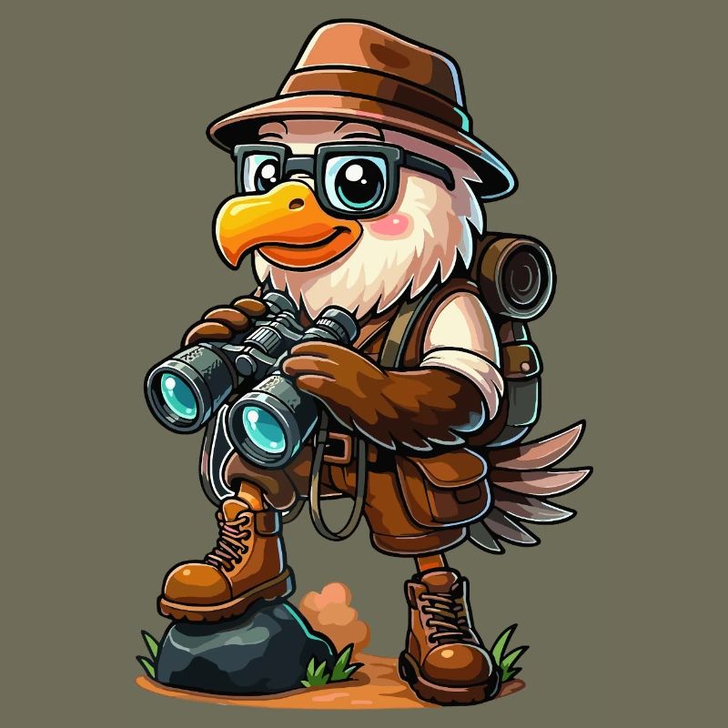 Funny Eagle Explorer Hiking Camping Adventure